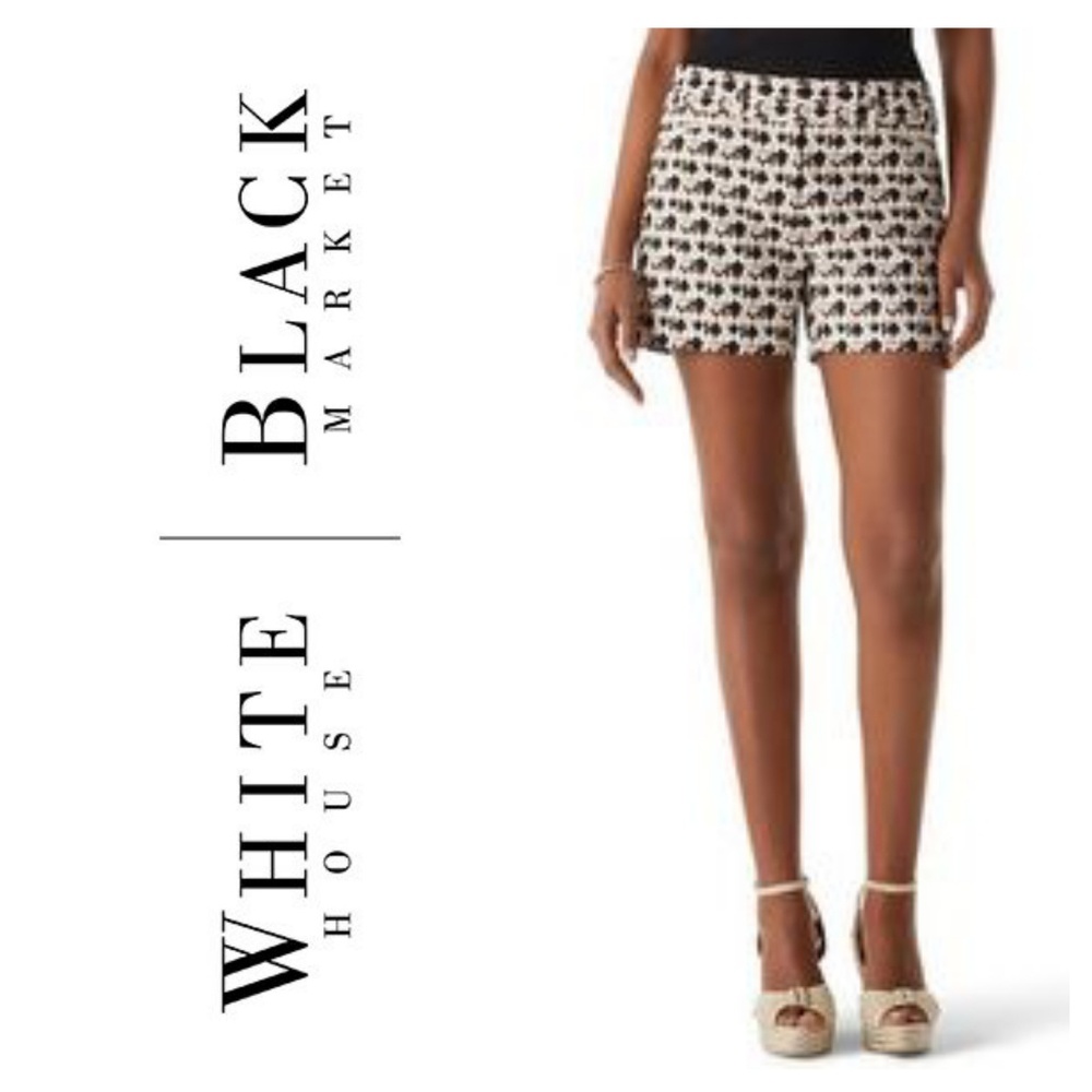WHBM Geo Print Crop Shorts Sz 10